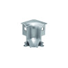 GLENOS connecteur externe 90° pour GLENOS Plinthe. gris argent