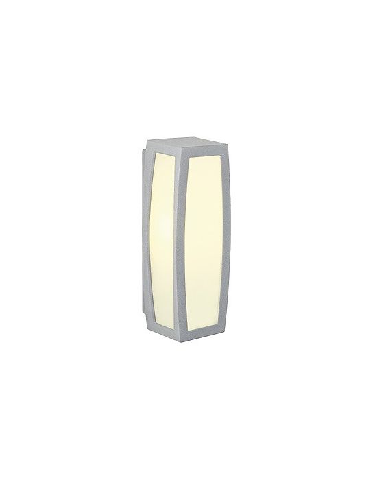 Meridian box, applique/plafonnier e27, gris argent