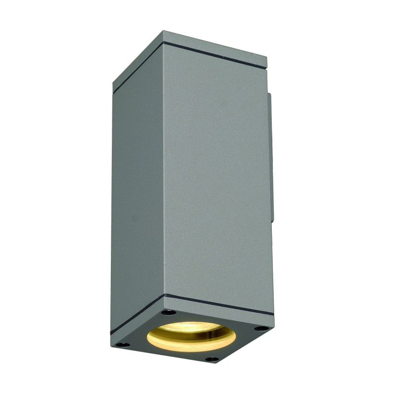 Applique THEO WALL OUT carrée gris argent GU10 max 35W