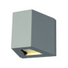 applique gris argent OUT BEAM LED 2 faisceaux 18W 3000K