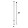 TRUKKO 60 applique LED 2W IP44 chrome/blanc