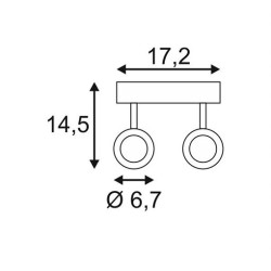 ENOLA B 2 applique et plafonnier blanc GU10 max 2x50W