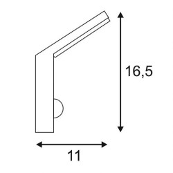 applique ORDI LED anthracite 3000K 9W avec détecteur de mouvement