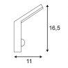 applique ORDI LED anthracite 3000K 9W avec détecteur de mouvement