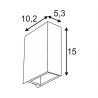 applique carrée QUAD 2 XL blanche LED 2x32W 3000K up-down IP44