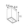 applique carrée blanche QUAD 1 XL  LED - 1x32W 3000K IP44