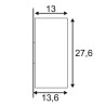 applique BIG THEO UP/DOWN OUT carré anthracite ES111 max 2x75W