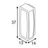applique MERIDIAN BOX 2 anthracite E27 max 25W plastique transparent