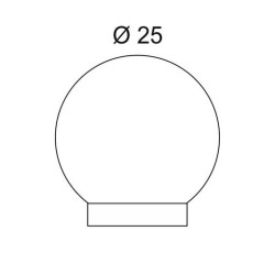 luminaire extérieur ROTOBALL FLOOR 25 blanc E27 max 24W IP44