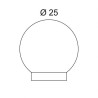 luminaire extérieur ROTOBALL FLOOR 25 blanc E27 max 24W IP44