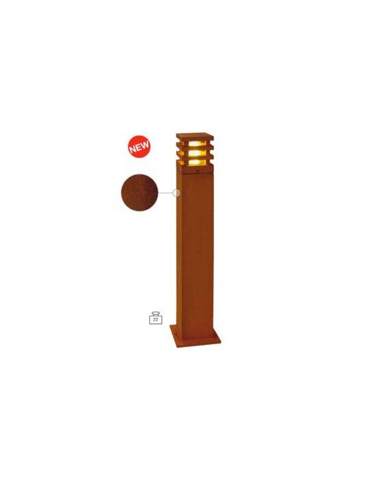 RUSTY LED 70 CARRE borne fonte rouillée LED 3000K IP55
