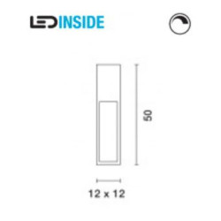 borne fonte rouillée RUSTY SLOT 50 LED LED 3000K IP55