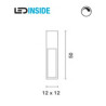 borne fonte rouillée RUSTY SLOT 50 LED LED 3000K IP55