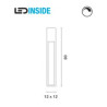 RUSTY SLOT 80 LED borne fonte rouillée LED 3000K IP55
