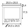 encastré asymétrique DASAR LED CARRE inox 316 28W 4000K