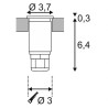 DASAR LED MINI encastré de sol rond Inox 316 2W 3000K 12-24V IP67