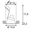 ENCASTRE HORN-A GU10 1x blanc IP21 50W max