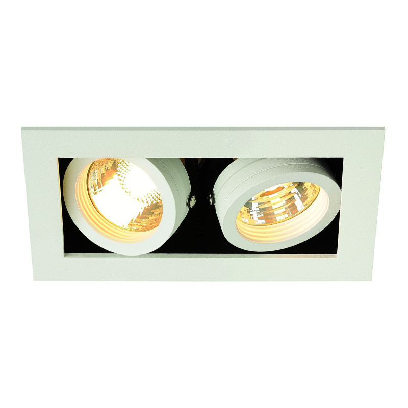 encastré carré KADUX 2 GU10 blanc max 2x50W