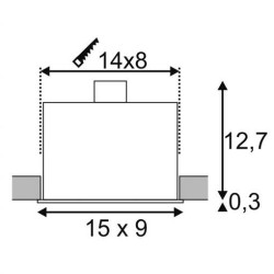 encastré carré KADUX 2 GU10 blanc max 2x50W