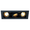 encastré carré KADUX 3 GU10 noir max 3x50W