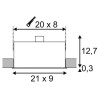 KADUX 3 GU10 encastré carré blanc max 3x50W
