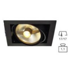 KADUX 1 ES111 encastré carré noir max 50W