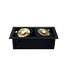KADUX 2 ES111 encastré carré noir max 2x50W