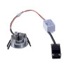 KIT NEW TRIA MINI LED rond alu brossé 3000K 30° alim et clips ressorts inclus