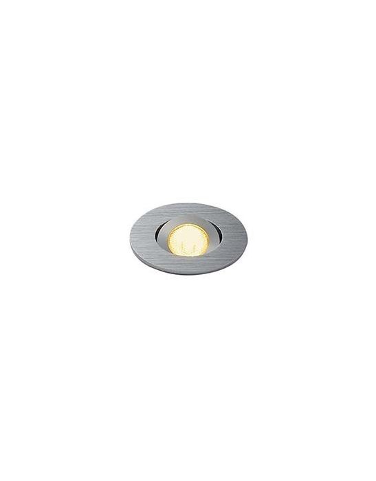 KIT NEW TRIA MINI LED rond alu brossé 3000K 30° alim et clips ressorts inclus