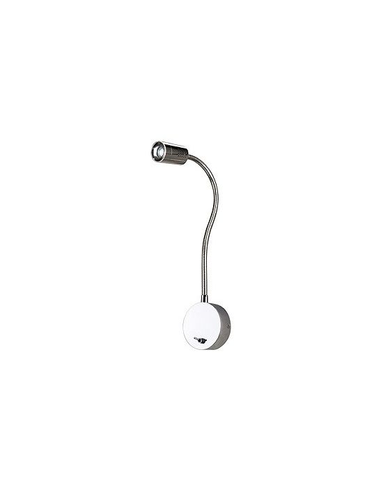 Dio flex plate chrome avec led blanc chaud, 1w
