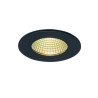 PATTA-I encastré plafond rond noir 12W 3000K 38° alim incluse