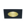 PATTA-I encastré plafond carré noir 12W 3000K 38° alim incluse