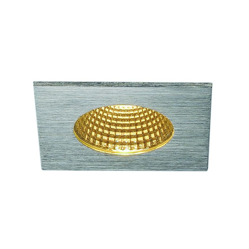 PATTA-I encastré plafond carré alu brossé 12W 3000K 38° alim incluse