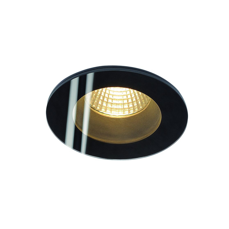 PATTA-F encastré plafond rond noir 12W 3000K 38° alim incluse