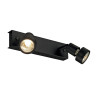 PURI 2 plafonnier, noir mat, GU10, max. 2x50W, anneau déco inclus