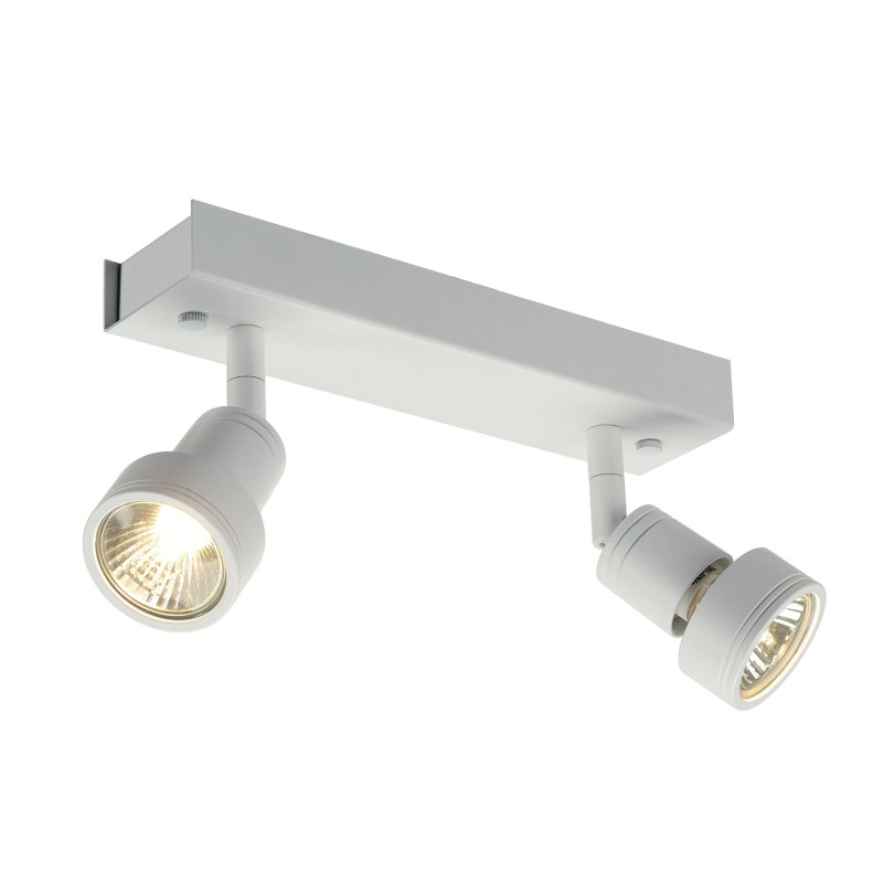PURI 2 plafonnier, blanc mat, GU10, max. 2x50W, anneau déco inclus