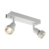 PURI 2 plafonnier, blanc mat, GU10, max. 2x50W, anneau déco inclus
