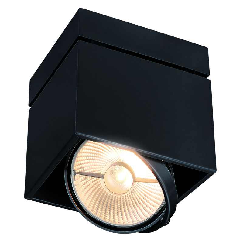 plafonnier noir KARDAMOD SURFACE CARRE ES111 SINGLE GU10 max 75W