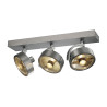 KALU 3 QPAR111 plafonnier, alu brossé. ES111, max. 3x75W