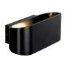 OSSA R7s applique, oval, noir mat, R7s 78mm, max. 100W, up/down