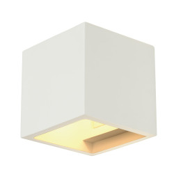 applique PLASTRA CUBE carré, platre blanc, G9, max. 42W