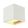 applique PLASTRA CUBE carré, platre blanc, G9, max. 42W