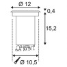 encastré de sol led, SOLASTO rond en Inox 304, GU10 6W