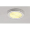 Gl 105 e27, plafonnier rond, blanc, en plâtre, max. 50w