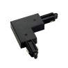 Connecteur 90° pour rail 1 allumage 230V, noir, terre extérieure