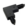 Connecteur 90° pour rail 1 allumage 230V, noir, terre intérieure