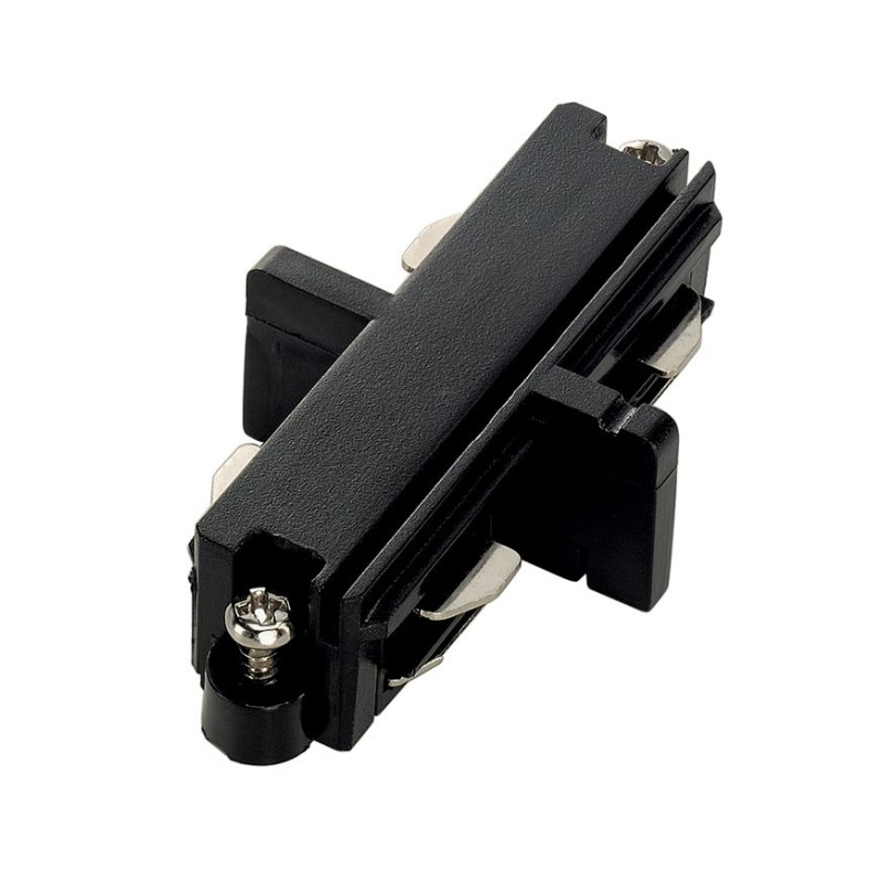 Connecteur droit pour rail 1 allumage 230V, noir, électrique
