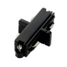 Connecteur droit pour rail 1 allumage 230V, noir, électrique