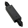 Connecteur droit pour rail 1 allumage 230V, noir, avec alimentation