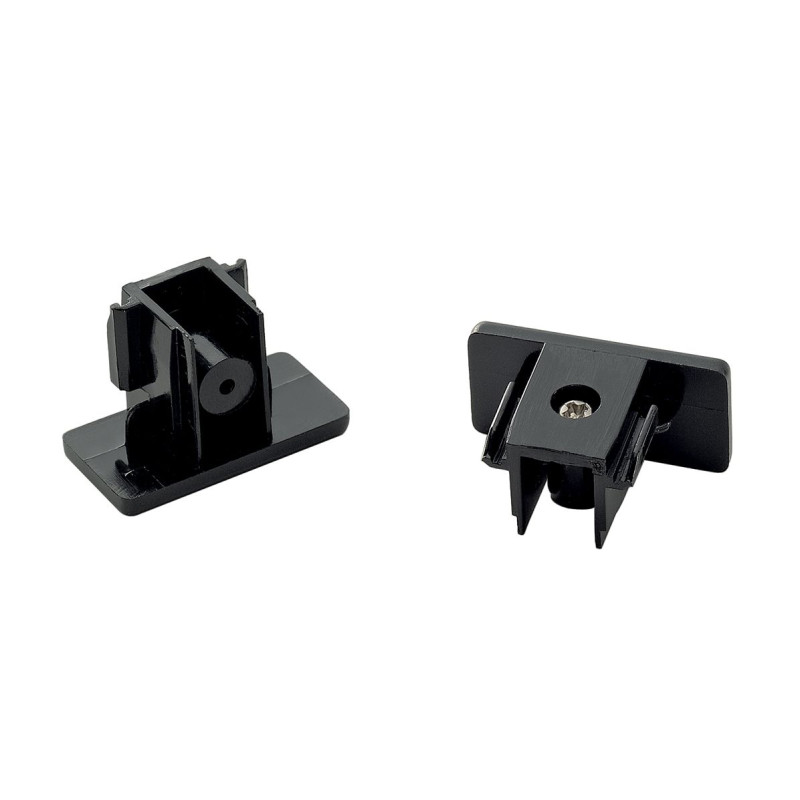 Embouts pour rail 1 allumage 230V, noir, 2 pièces